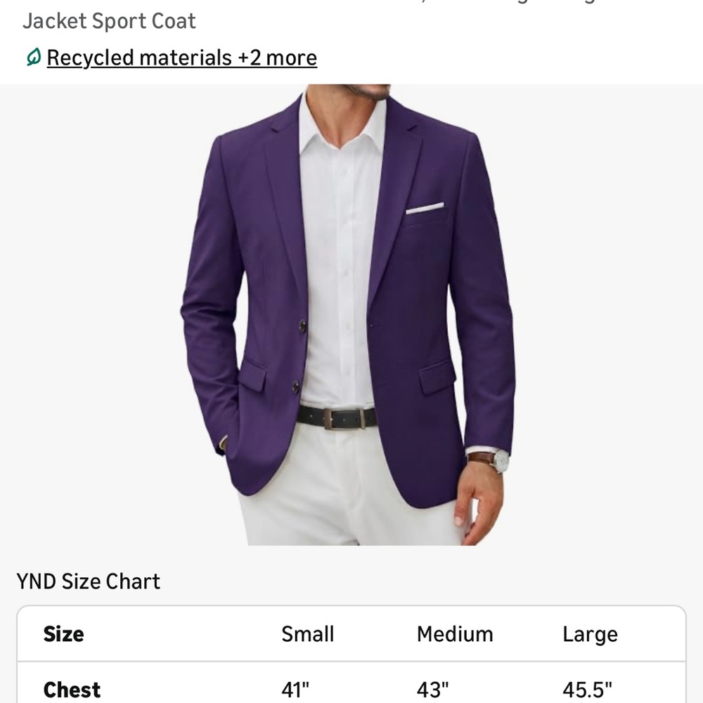 Men's Purple Blazer